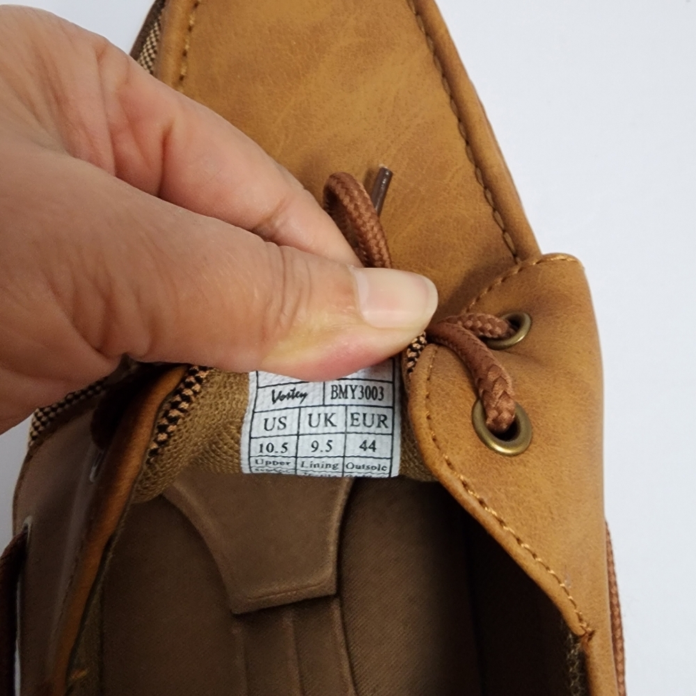Vostey Men's Casual Boat Shoes in Brown Sz 10.5 - Picture 11 of 11